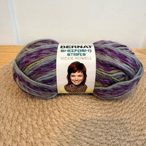 10/$25 • Bernat Sheep(ish) Stripes by Vickie Howell Yarn - Punk(ish)
